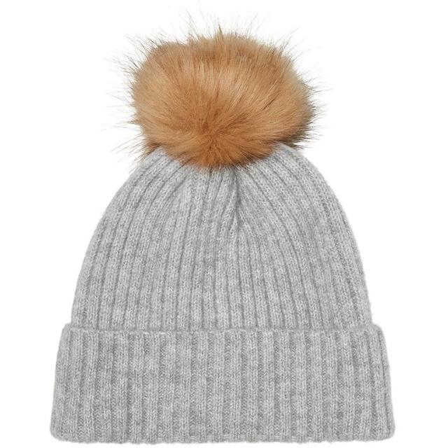 Skrybėlė moterims, Pilka, VMABRA POM POM BEANI