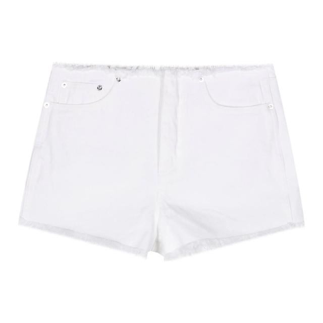 Šortai moterims, Balta, Frayed wb cutoff short