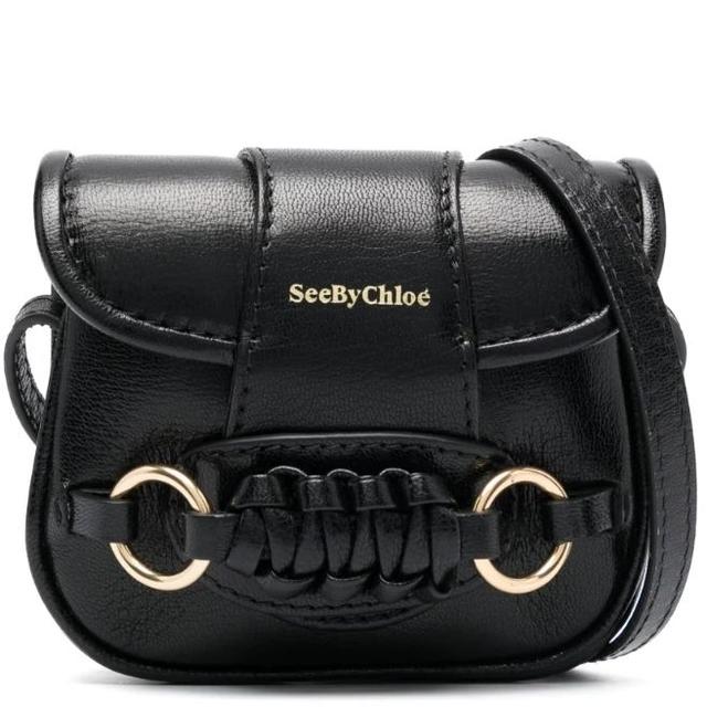 Rankinė per petį moterims, Juoda, Saddie micro satchel