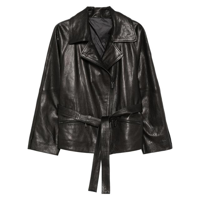 Odinė striukė moterims, Juoda, Leather jacket
