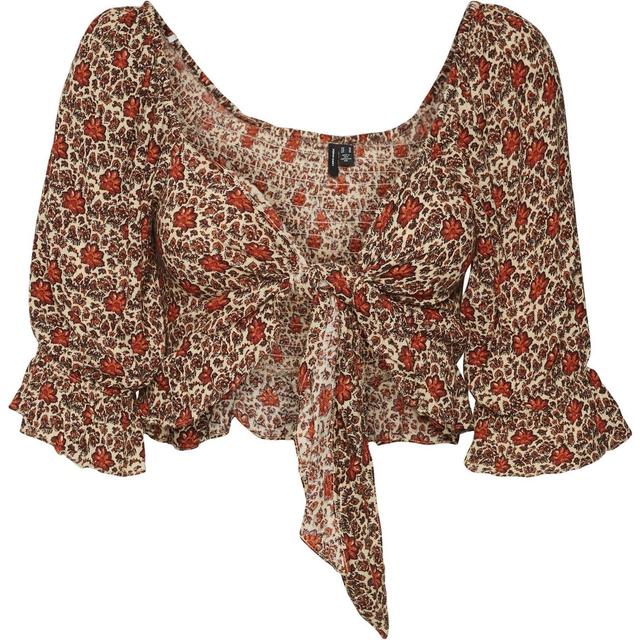 Palaidinės moterims, Raudona, VMBANI 2/4 CROP TOP E
