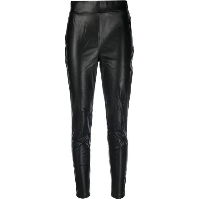 Tamprės moterims, Juoda, Pu pull on leggings