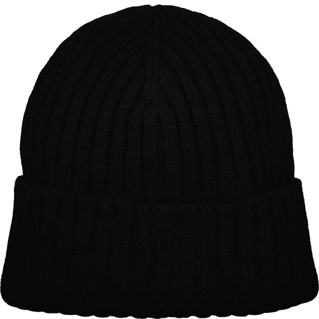 Kepurė vyrams, Juoda, Chunky wool beanie