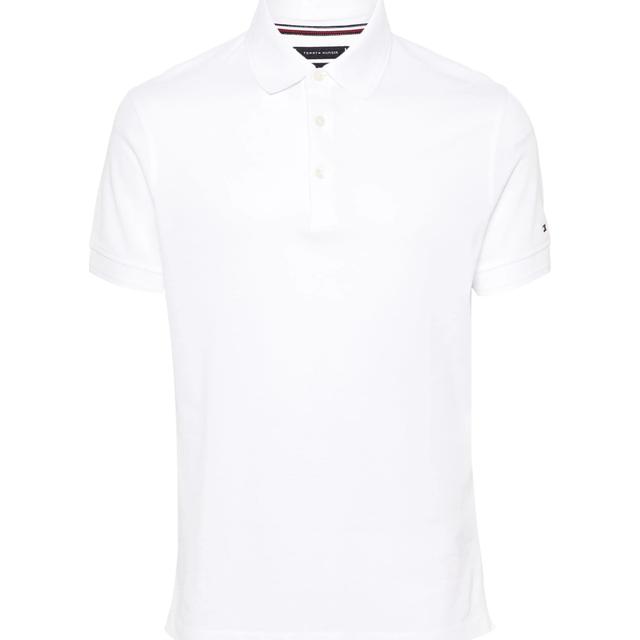 Polo marškiniai trumpos rank. vyrams, Balta, Mercerized pique slim polo
