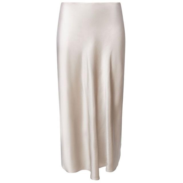 Midi sijonas moterims, Smėlio, F*SUS*sateen Midi skirt