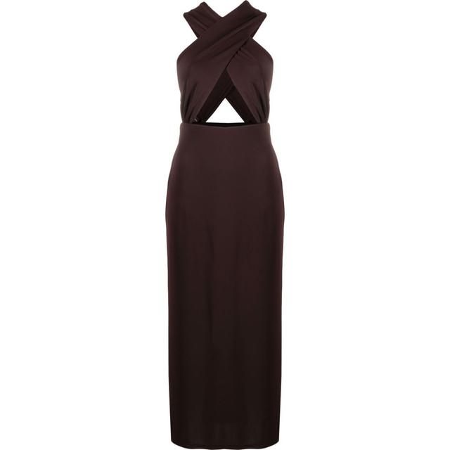 Midi suknelė moterims, Ruda, Maeva halterneck midi dress