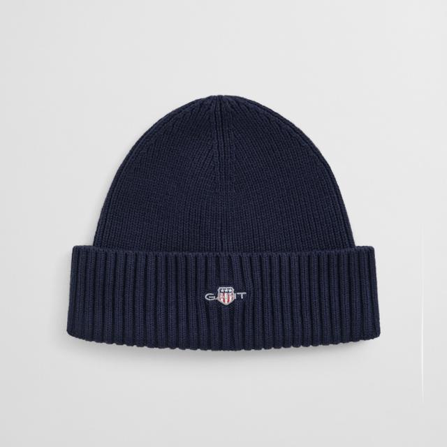 Kepurė vyrams, Mėlyna, cotton blend logo beanie