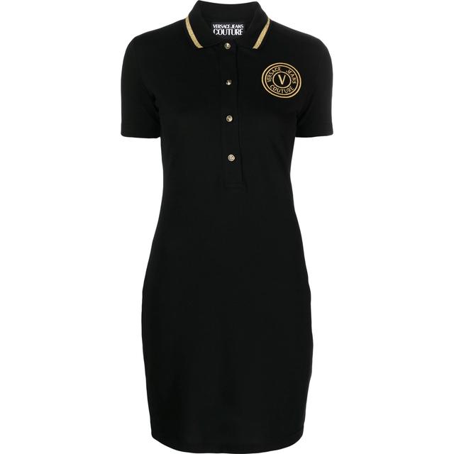 Mini suknelė , Juoda, Embroidered-logo polo dress