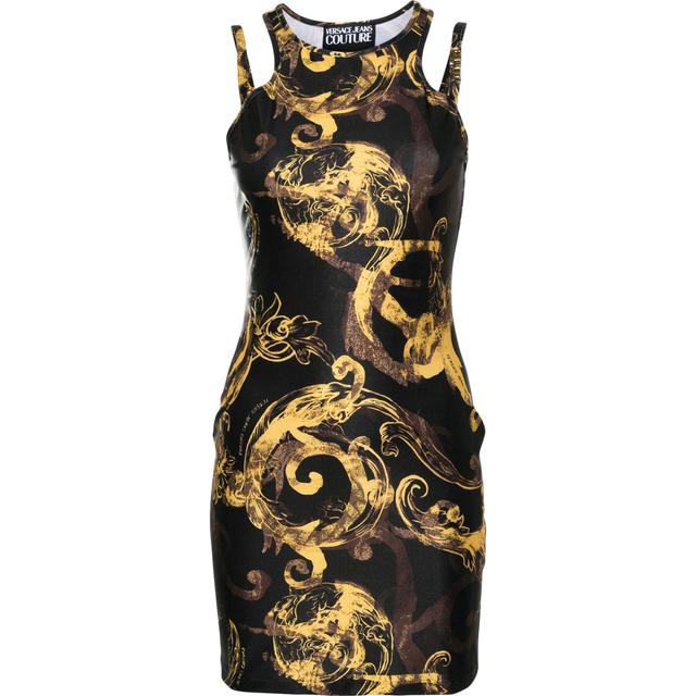 Mini suknelė , Juoda, Watercolour print minidress