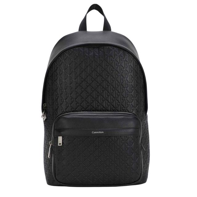 Kuprinė vyrams, Juoda, emblem emboss round backpack