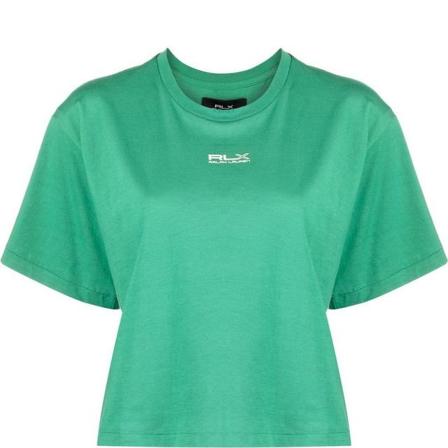 Marškinėliai trump. rankovėmis moterims, Žalia, Short sleeve cropped t-shirt