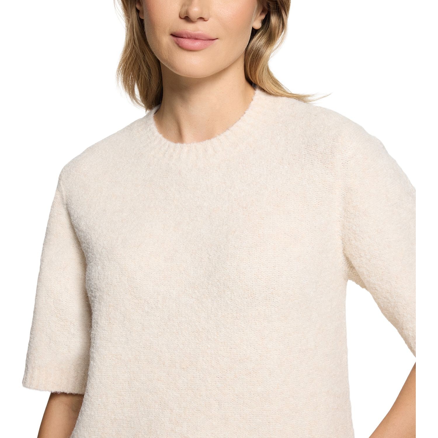 BETTY & CO Megzta palaidinė moterims, Smėlio, Short-sleeved knit sweater 6