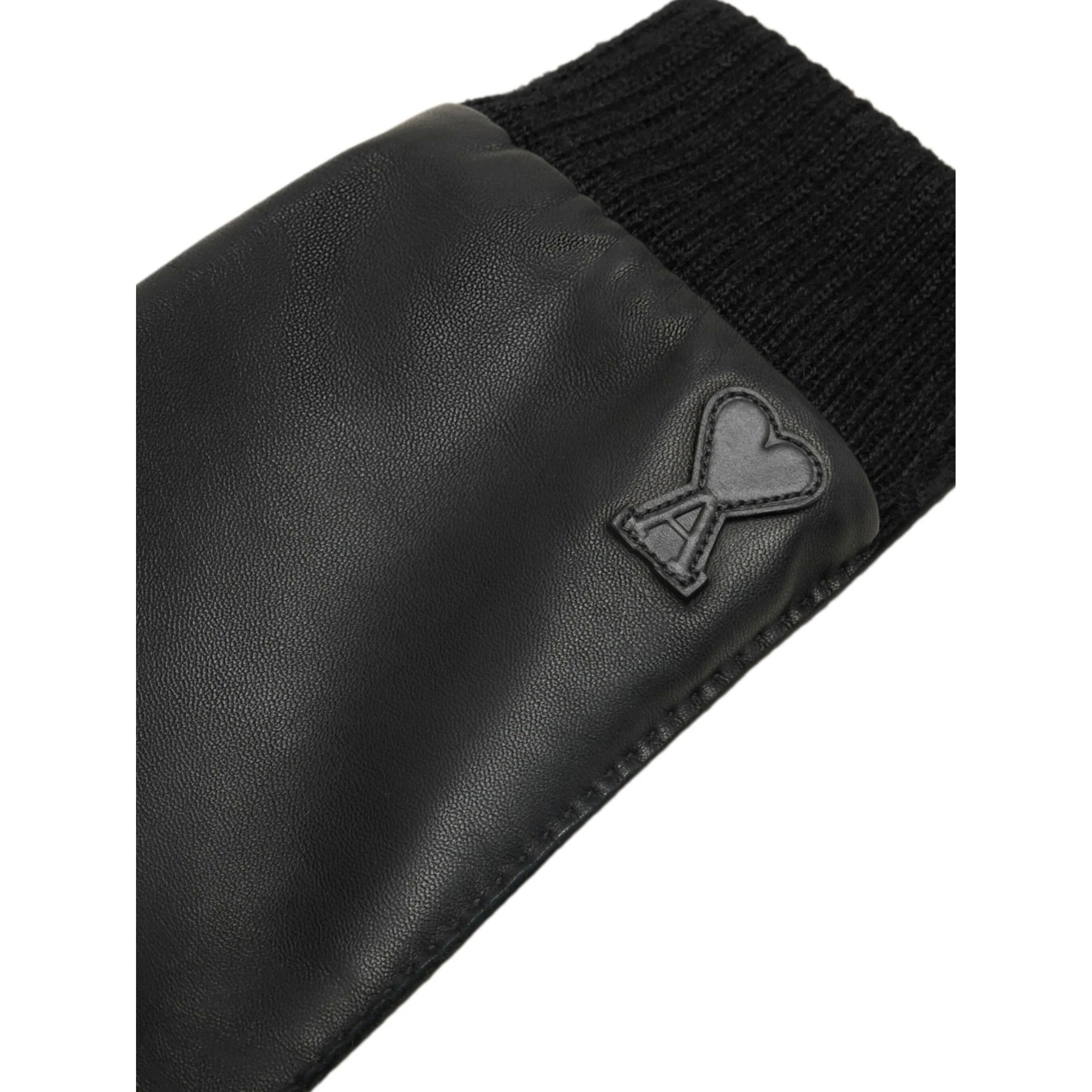 AMI PARIS Pirštuotos pirštinės vyrams, Juoda, Glove 3