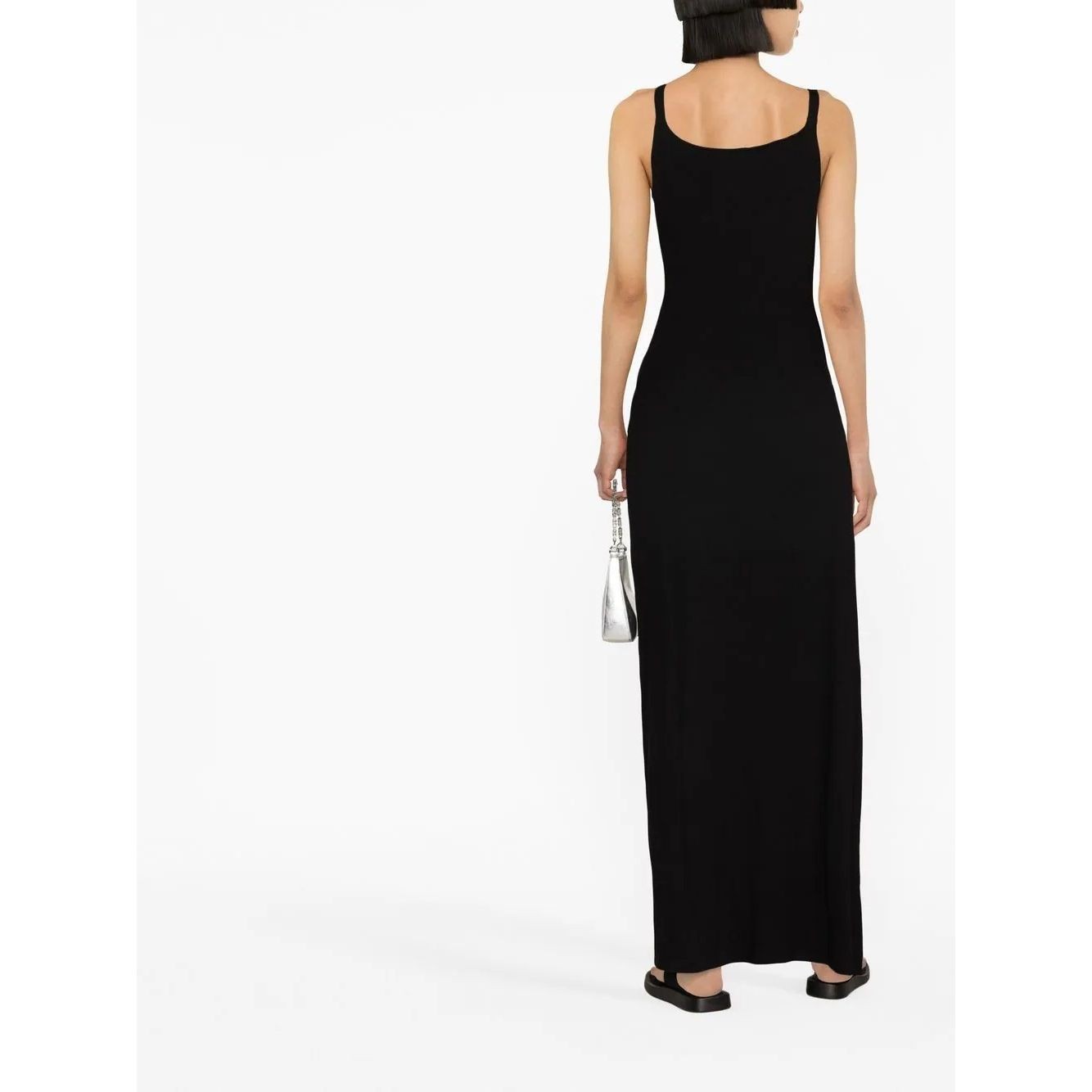 PACO RABANNE Maxi suknelė moterims, Juoda, Tank top sleeve dress 4