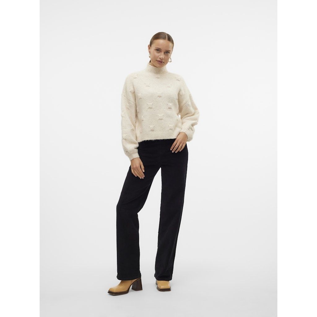 VERO MODA Megztinis su kaklu moterims, Smėlio, Gail highneck pullover 4