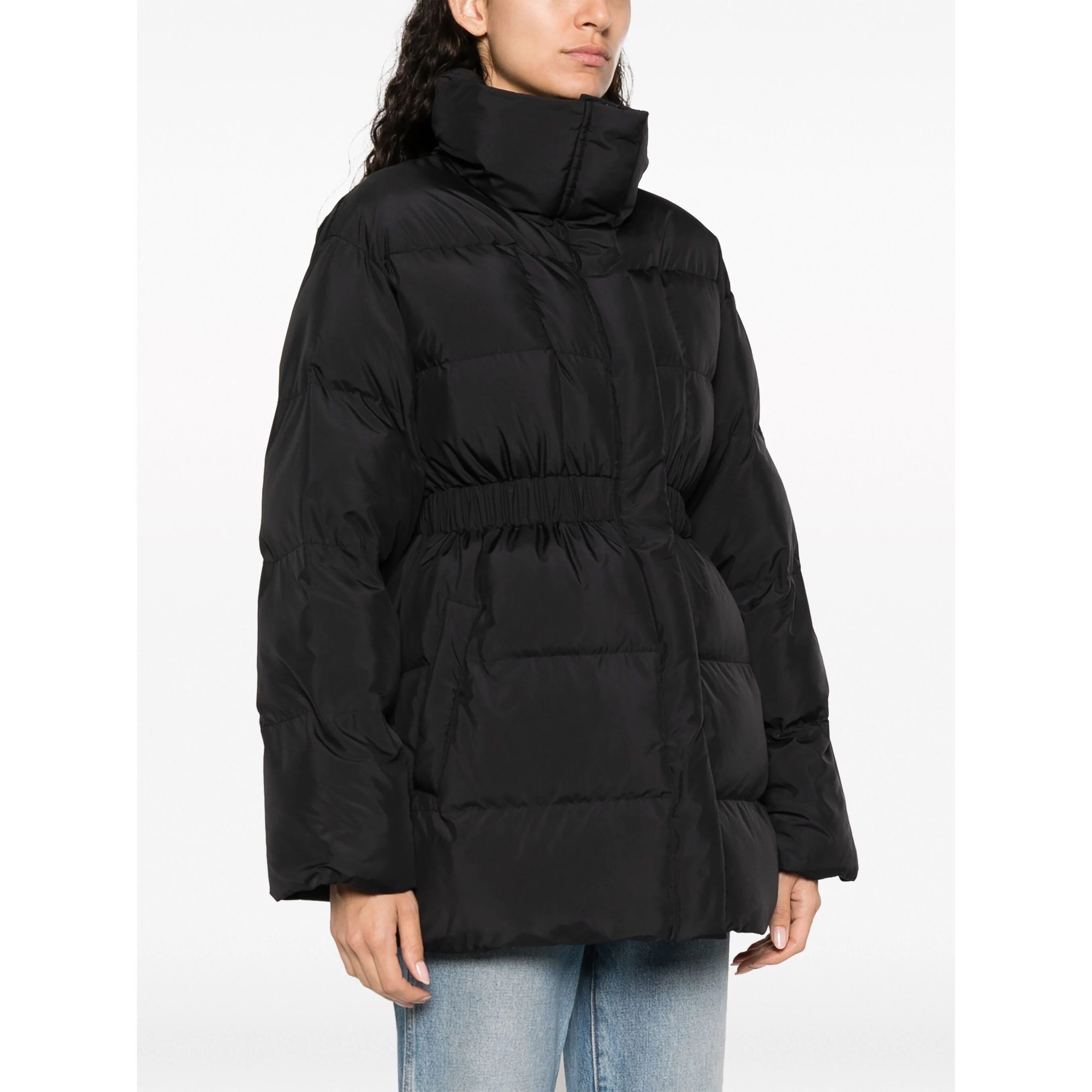 PINKO Pūkinis paltas moterims, Juoda, Causale coat 2