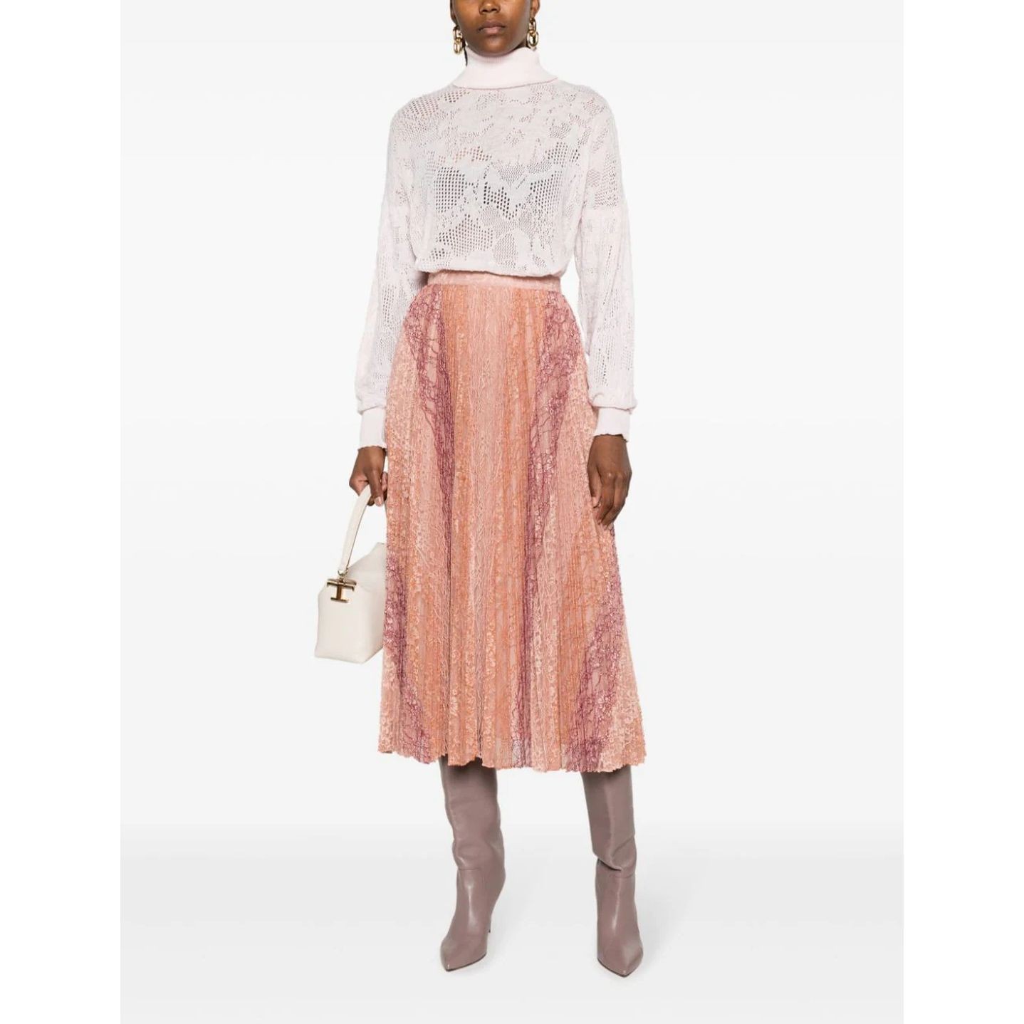 TWINSET Midi sijonas moterims, Rožinė, Midi skirt 2