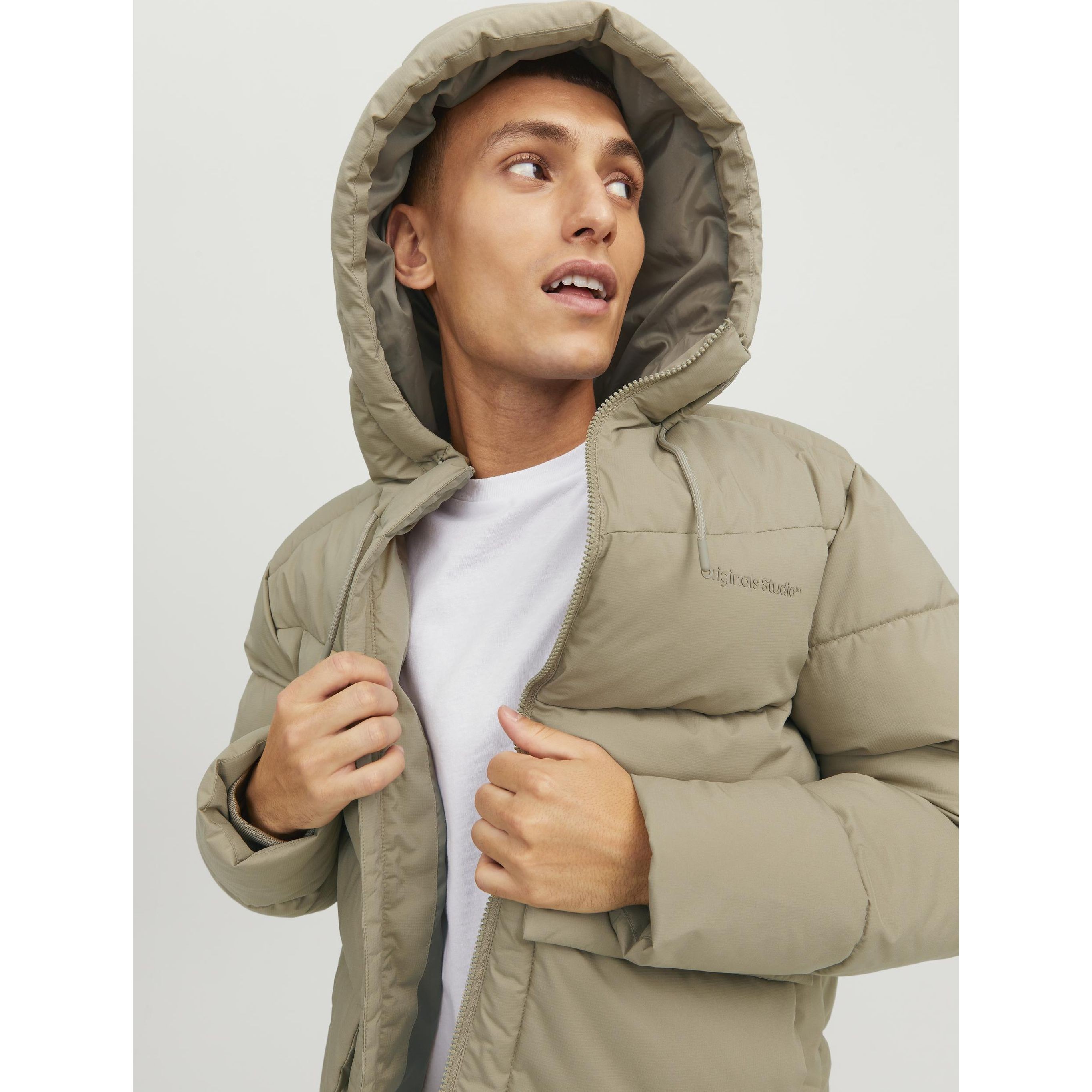 JACK & JONES Striukė vyrams, Smėlio, JORVESTERBRO PUFFER 7