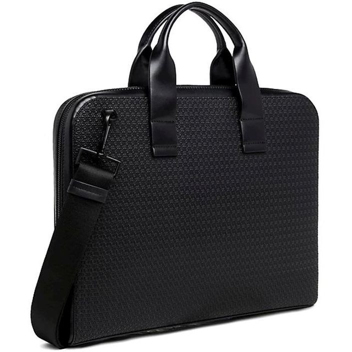 CALVIN KLEIN Dėklas kompiuteriui vyrams, Juoda, Modern bar slim laptop bag 2