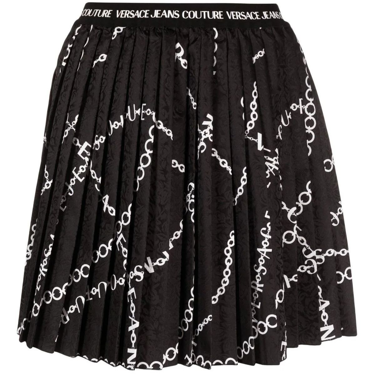 VERSACE JEANS CUTURE Mini sijonas moterims, Juoda, Mini skirt 1