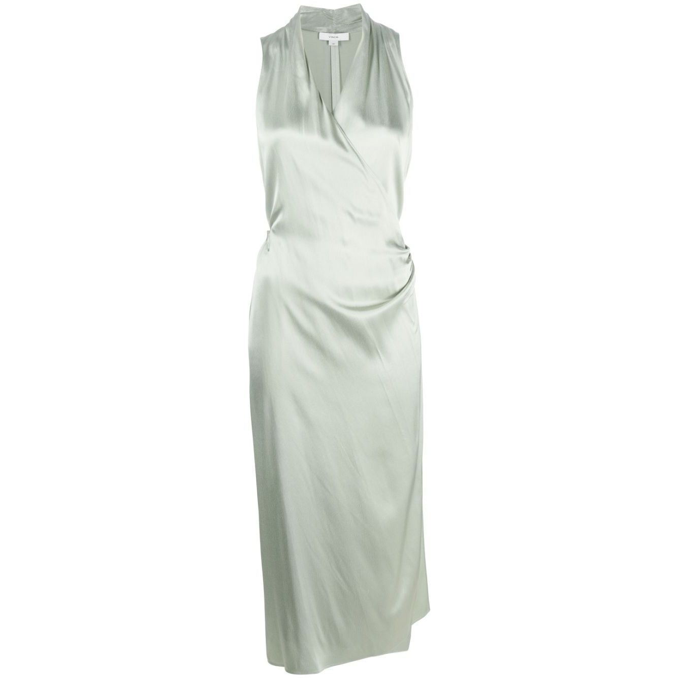VINCE Maxi suknelė moterims, Balta, Draped pleat wrap dress