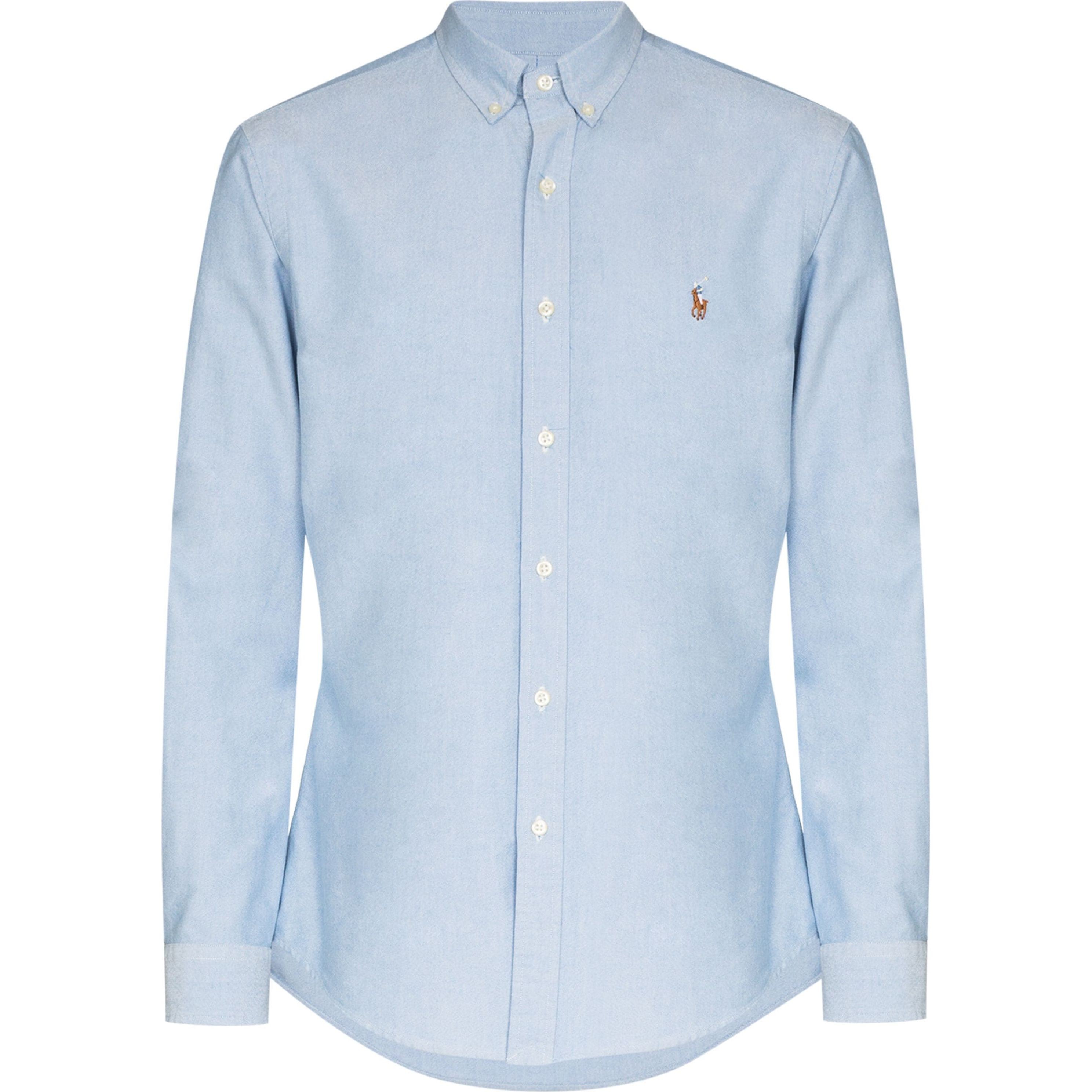POLO RALPH LAUREN Marškiniai ilgomis rankovėmis vyrams, Mėlyna, Long sleeve sport-shirt 1