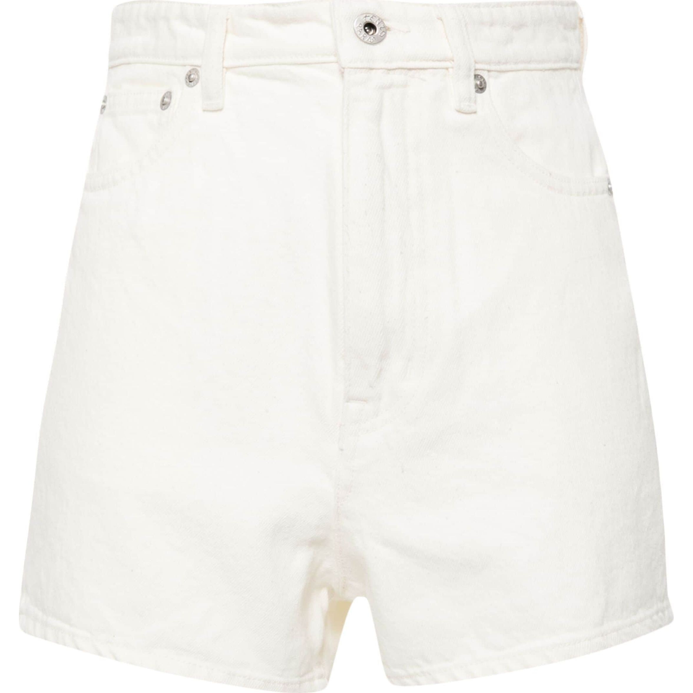 KENZO Šortai moterims, Balta, Solid shorts 1