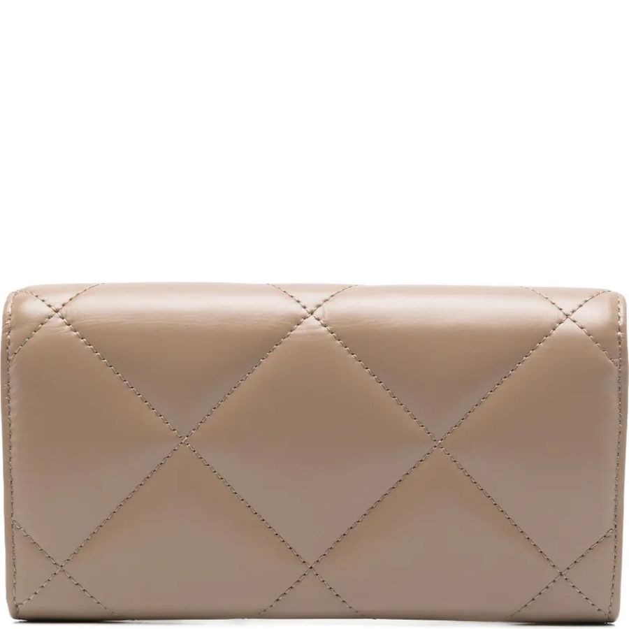 TORY BURCH Piniginė moterims, Ruda, Kira diamond quilt flap wallet 2