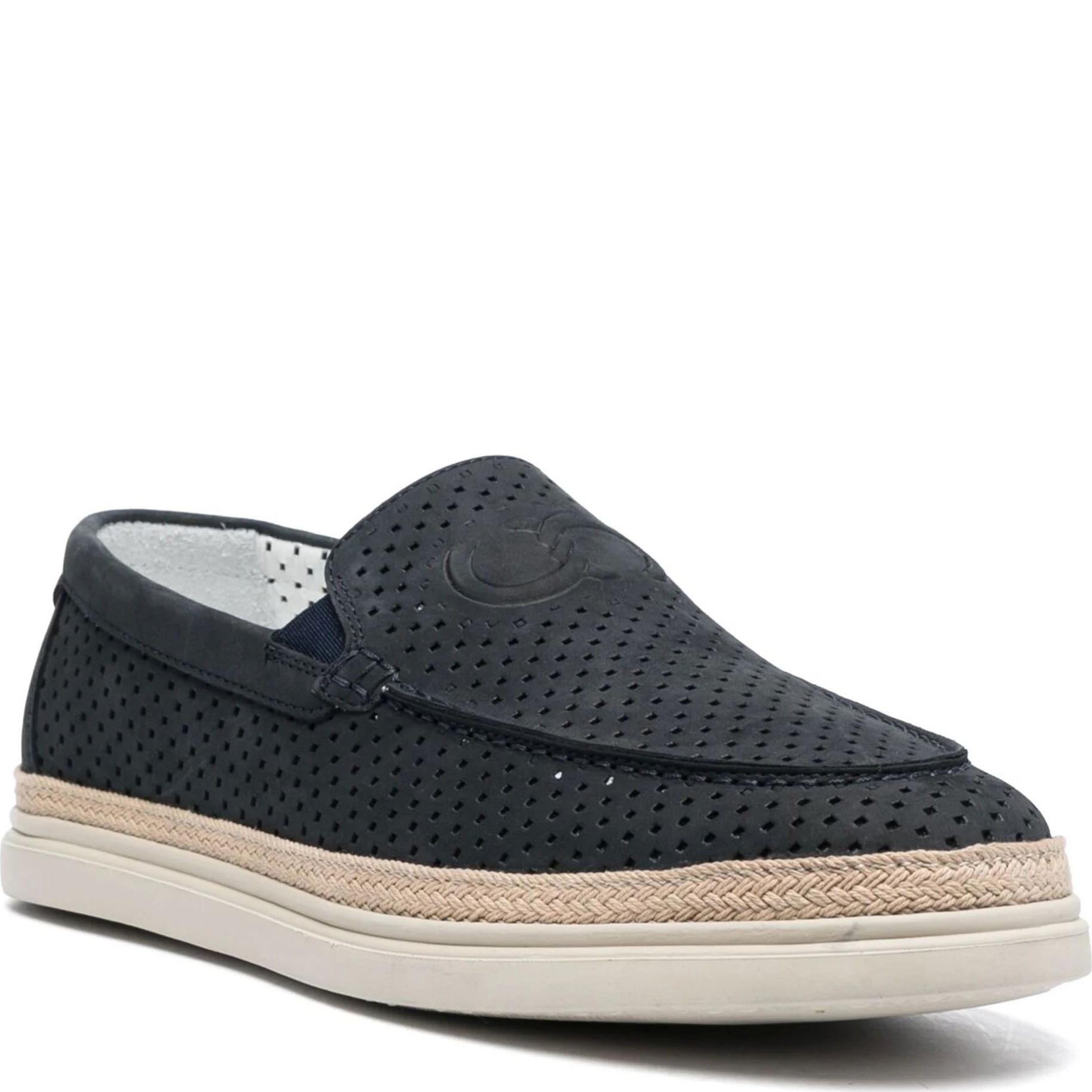 CESARE CASADEI Loaferiai vyrams, Mėlyna, Nabuk slip-on 1