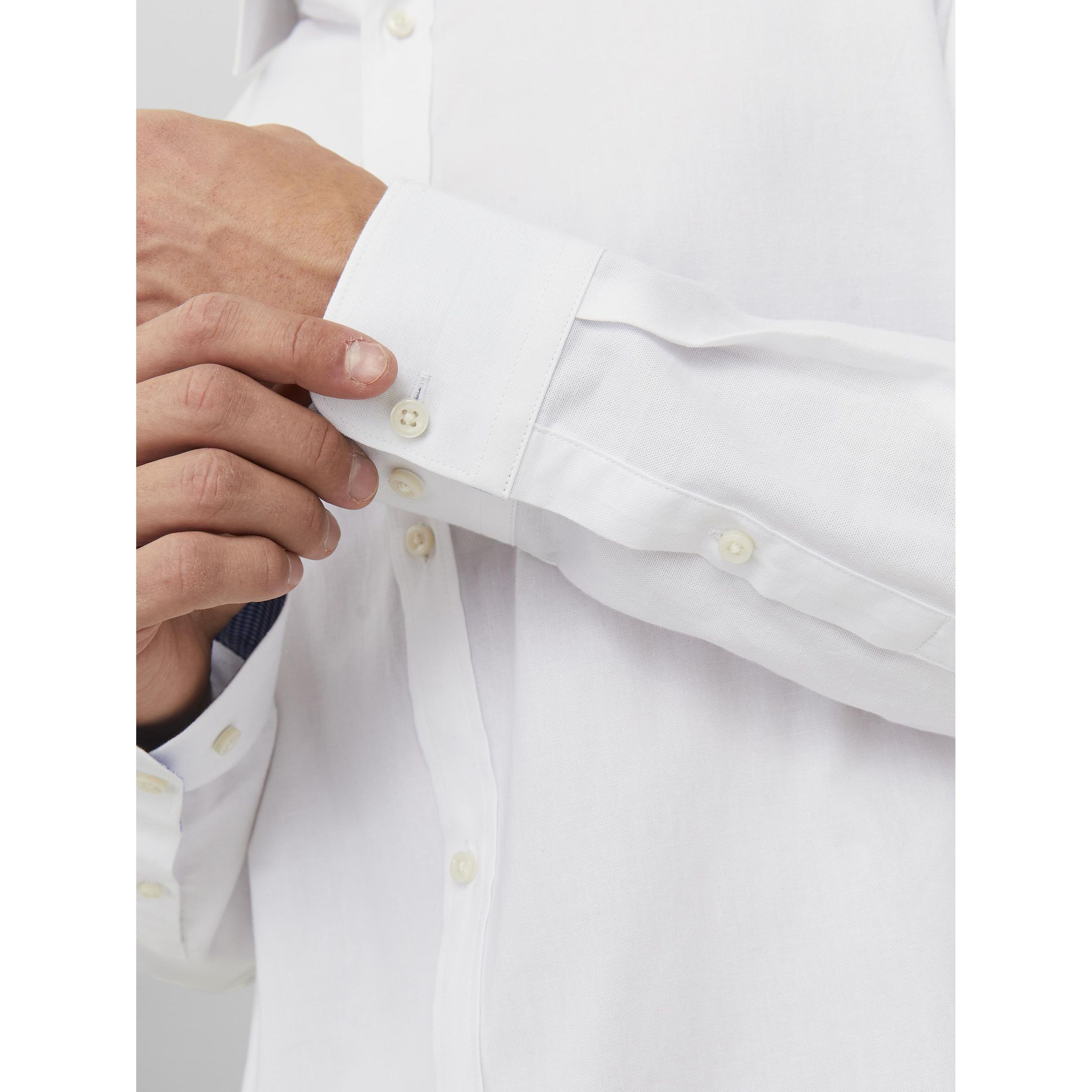 JACK & JONES Marškiniai vyrams, Balta, JPRBLABELFAST SHIRT L/ 7