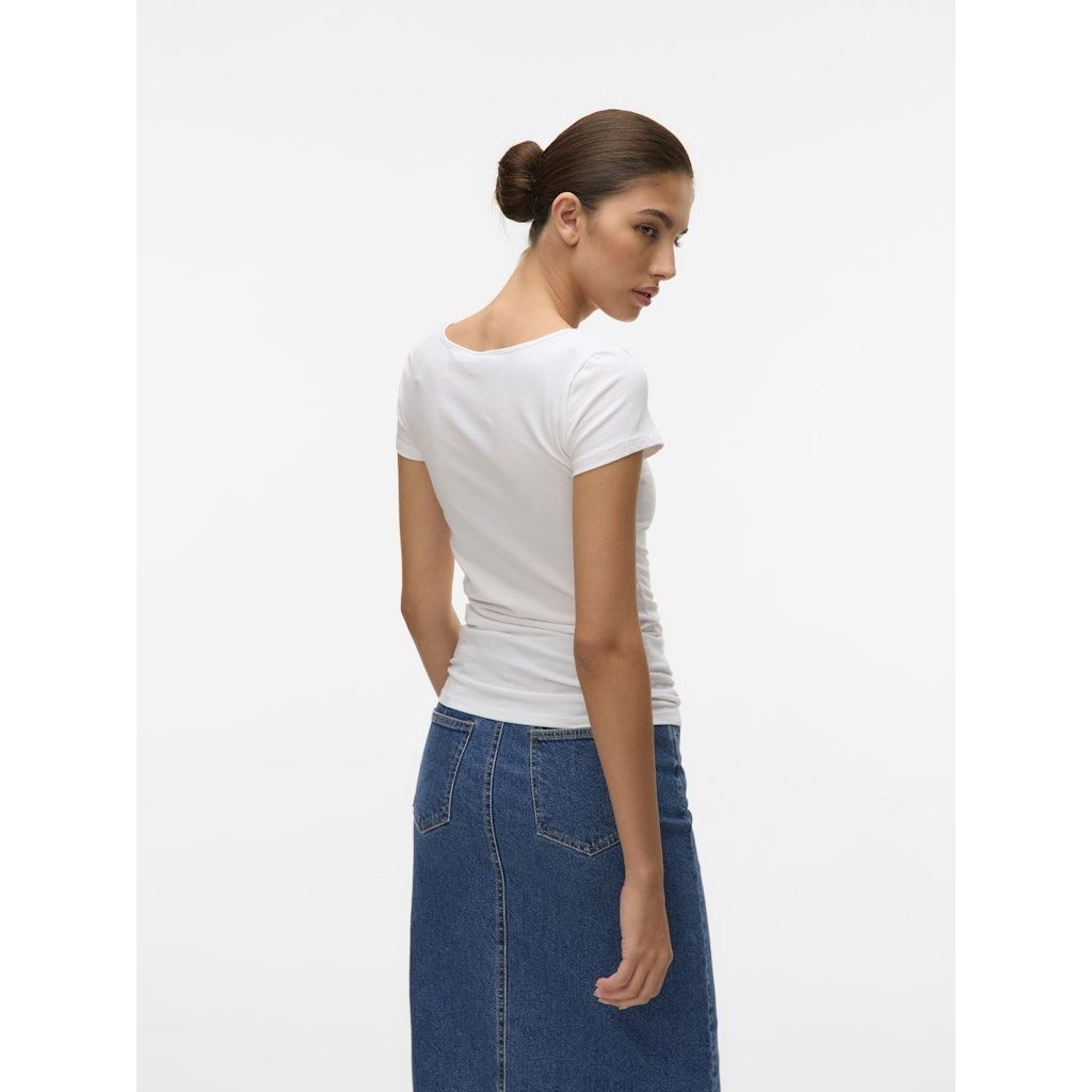 VERO MODA Marškinėliai moterims, Balta, VMMAXI MY SOFT SS U- 3