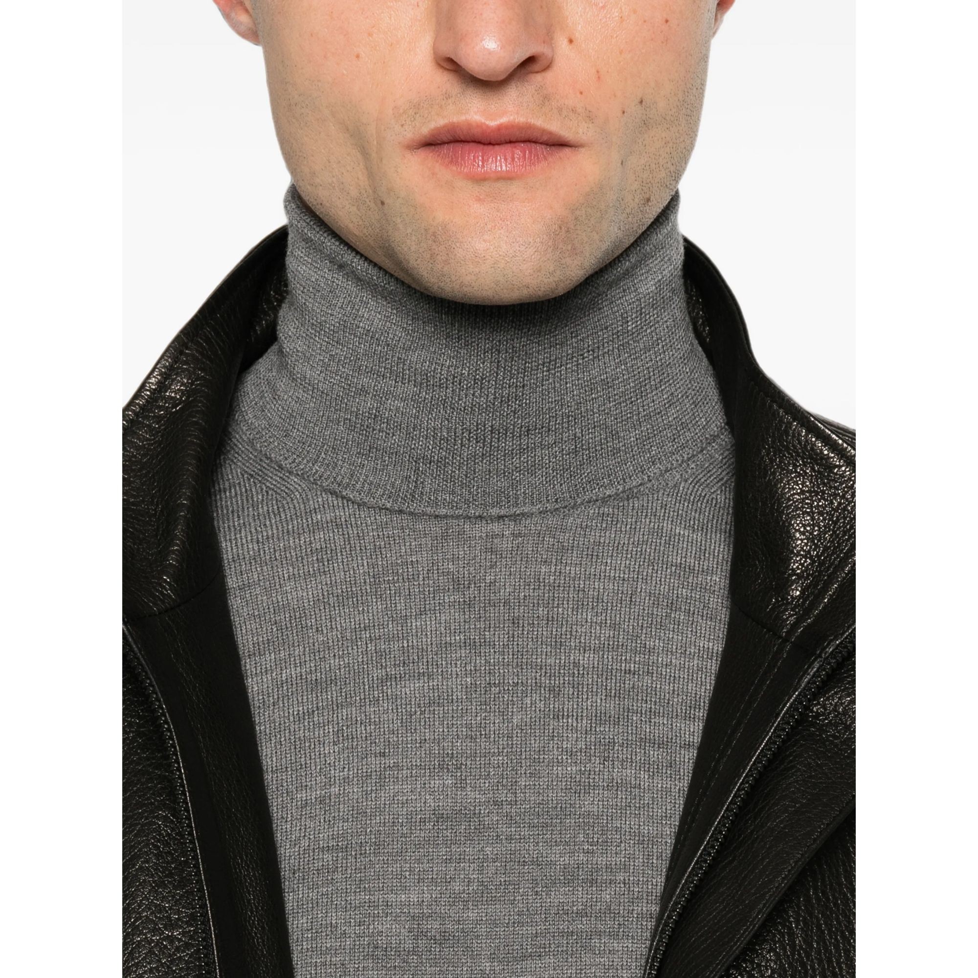 SERGIO MORETTI Megztinis su kaklu vyrams, Pilka, Turtleneck 5