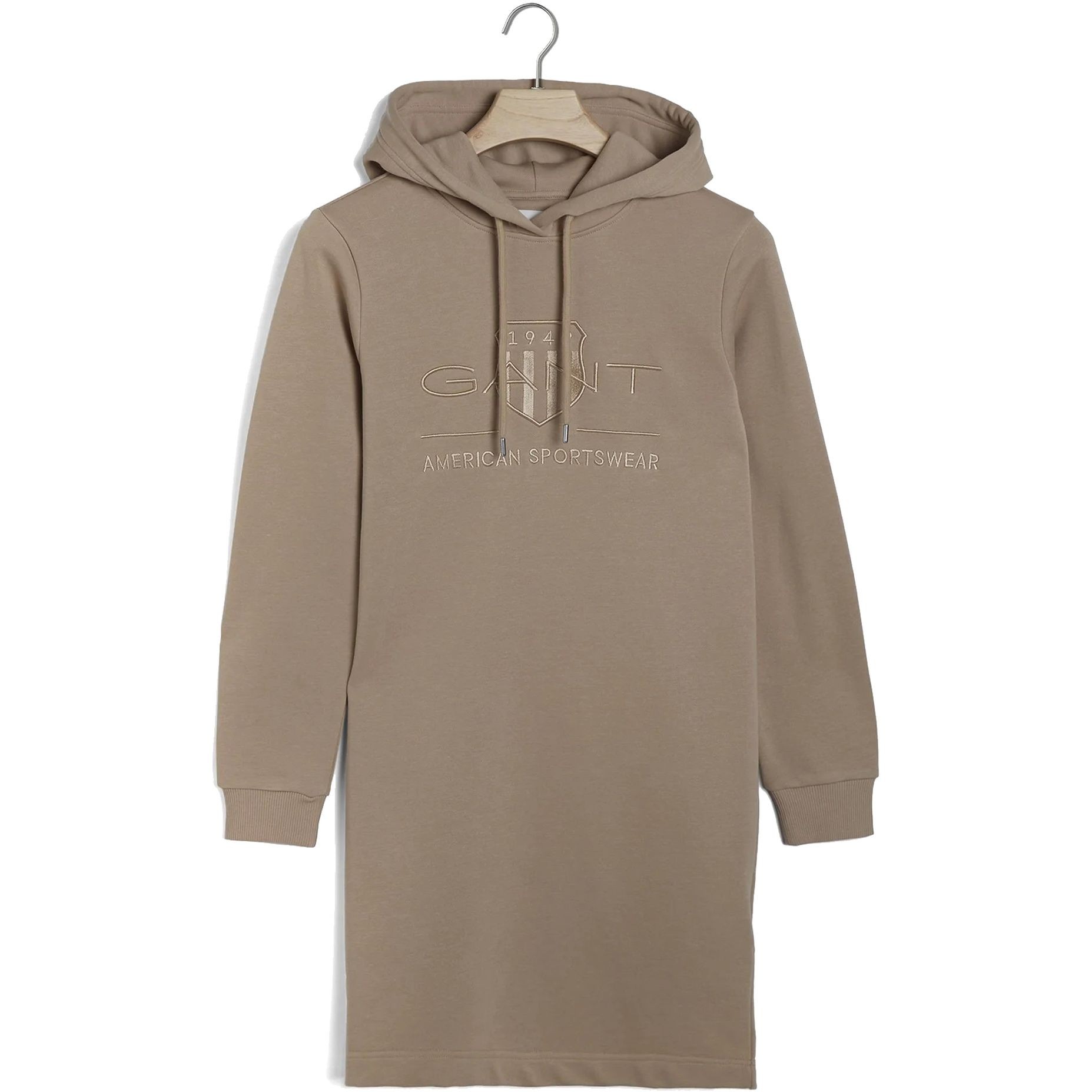 GANT Midi suknelė moterims, Žalia, REG TONAL SHIELD DRESS 1