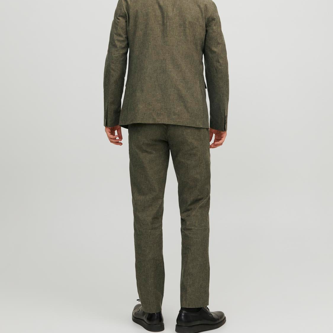 JACK & JONES Kelnės vyrams, Chaki, JPRRIVIERA LINEN TROUS 4