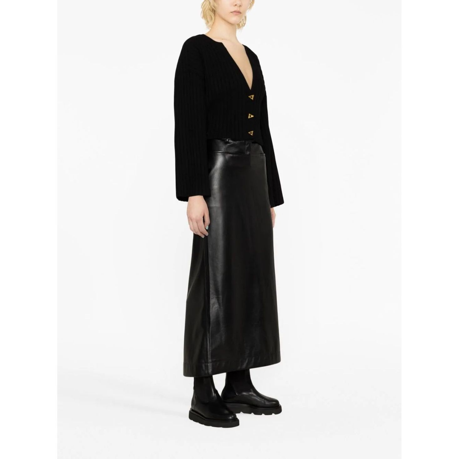 AERON Kardiganas moterims, Juoda, Cropped cardigan 3