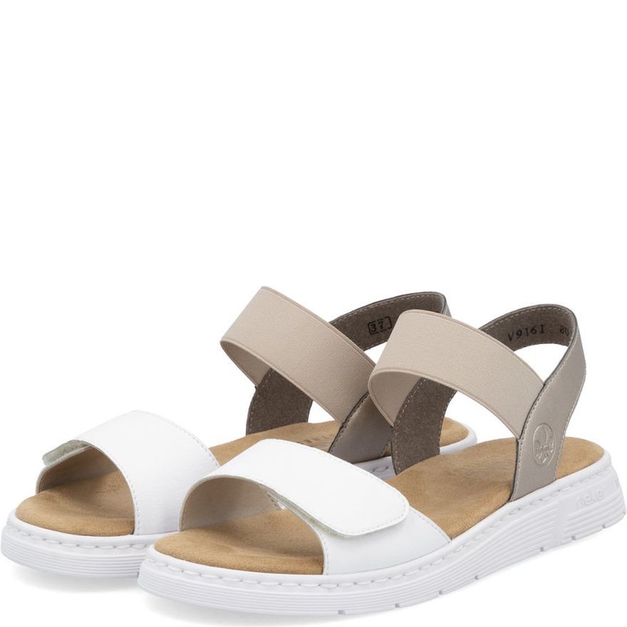 RIEKER Basutės moterims, Balta, SANDALS 7