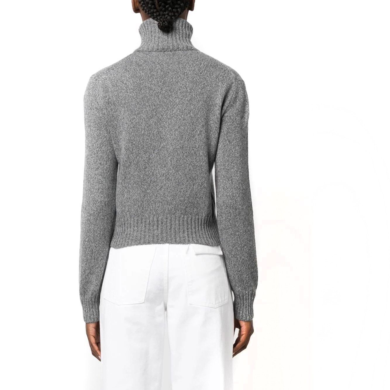 AMI PARIS Megztinis moterims, Pilka, Tonal adc sweater 3