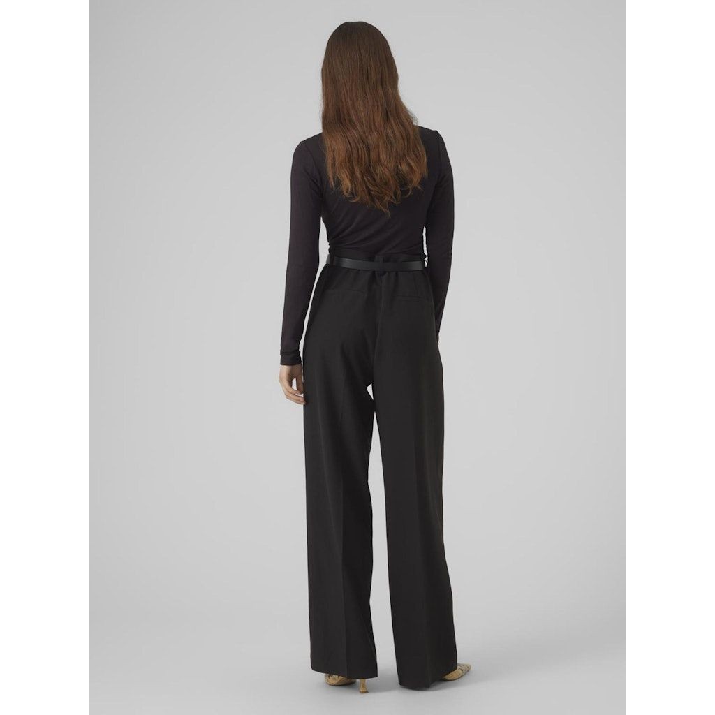 VERO MODA Marškinėliai ilgom. rankovėmis moterims, Juoda, Rosa v-neck lace top 2