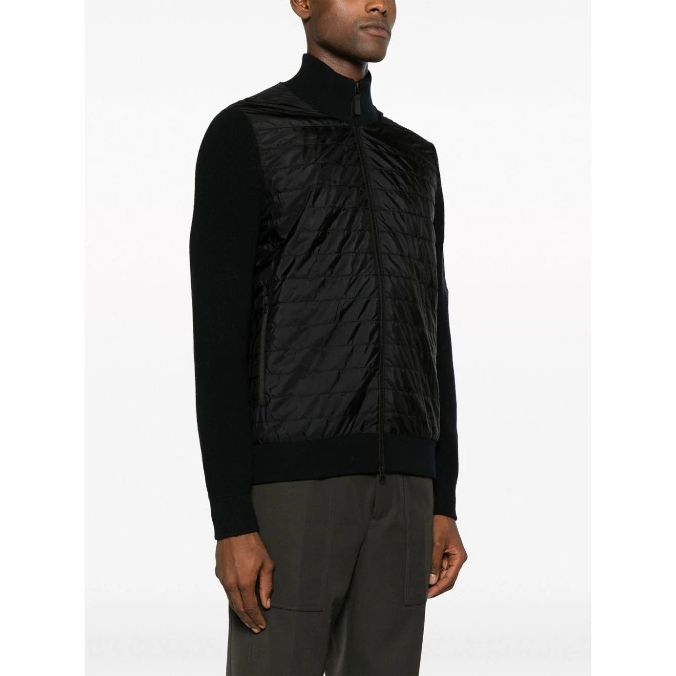 J.LINDEBERG Bomberis vyrams, Juoda, Beck knitted hybrid jacket 2