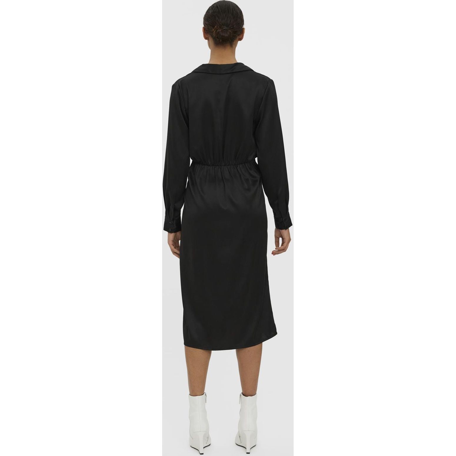VERO MODA Maxi suknelė moterims, Juoda, VMKLEO LS CALF SHIRT 2