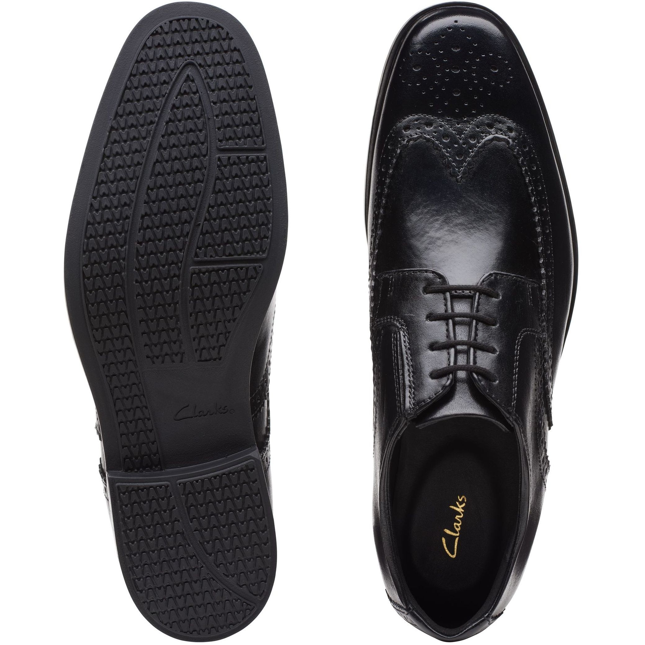 CLARKS Klasikiniai batai vyrams, Juoda, Howard Wing formal 7