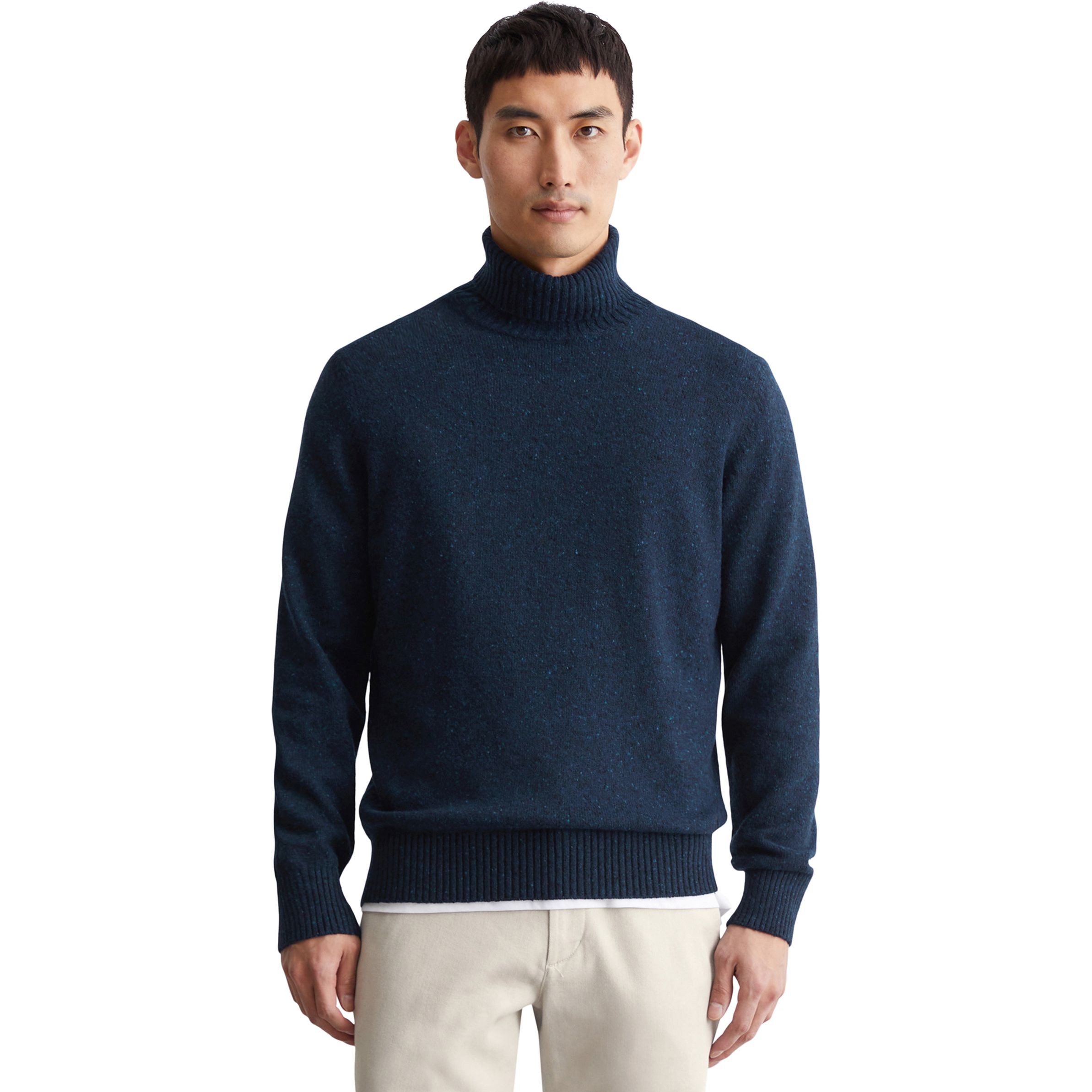 MARC O'POLO Megztinis su kaklu vyrams, Mėlyna, Turtleneck 430506660172 2