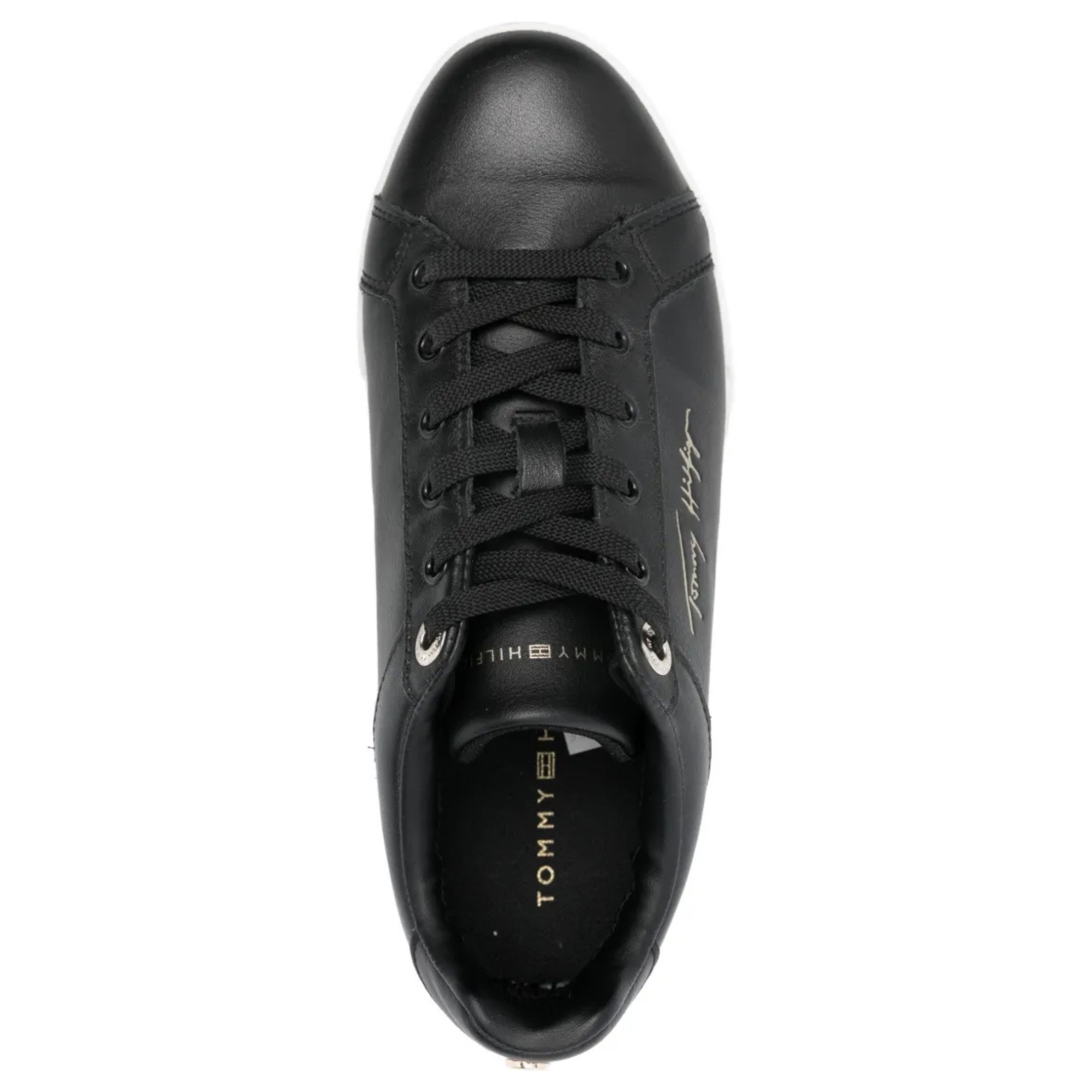 TOMMY HILFIGER Bateliai - moterims, Juoda, ELEVATED SNEAKER 4