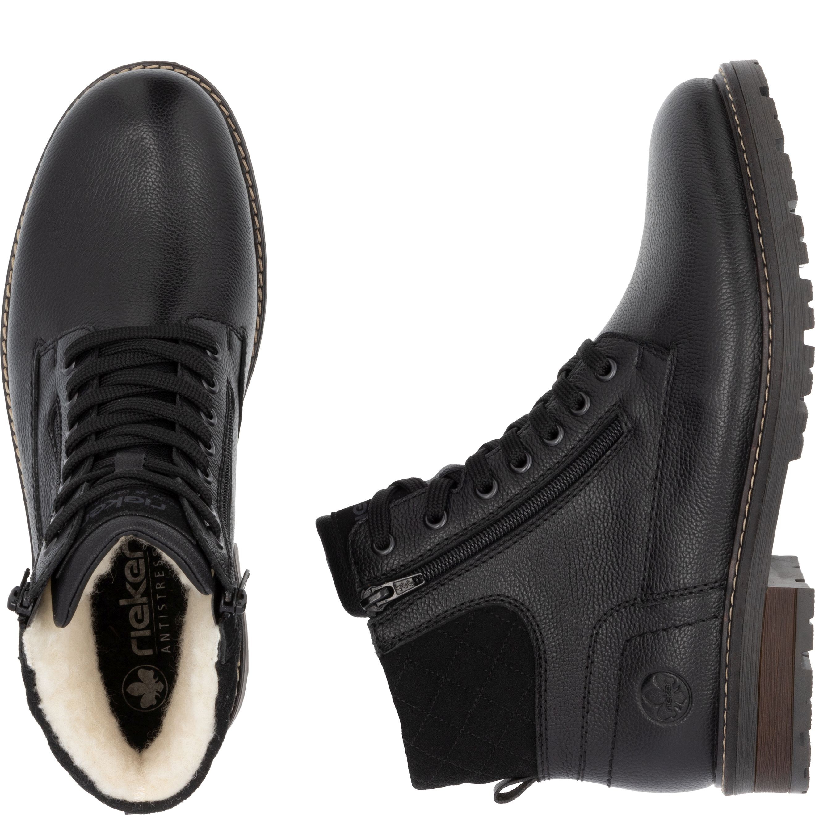 RIEKER Aulinukai vyrams, Juoda, BOOTIES 9