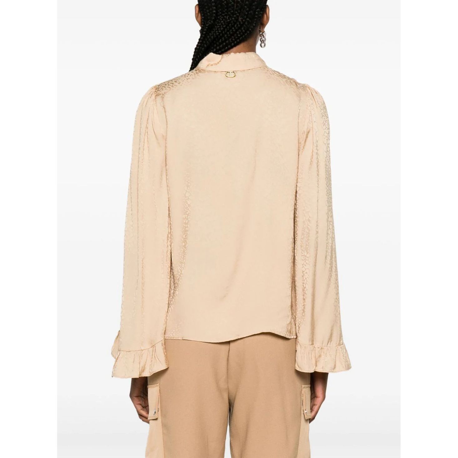 TWINSET Marškiniai ilgomis rankovėmis moterims, Ruda, Long sleeve shirt 4