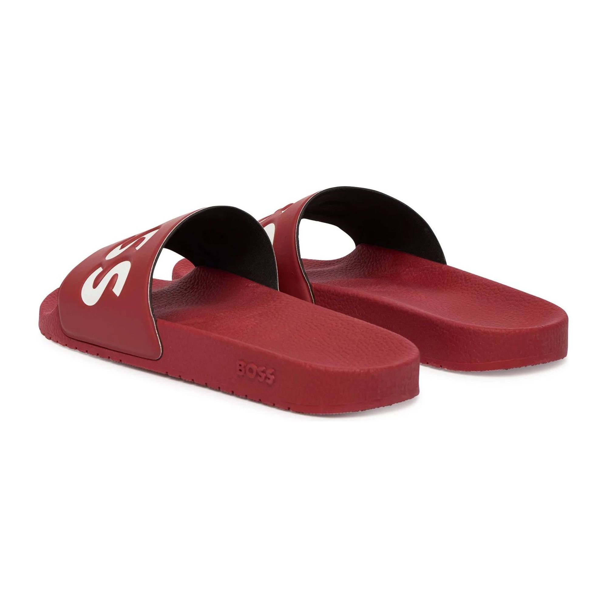HUGO BOSS Guminės šlepetės vyrams, Raudona, Slides 3