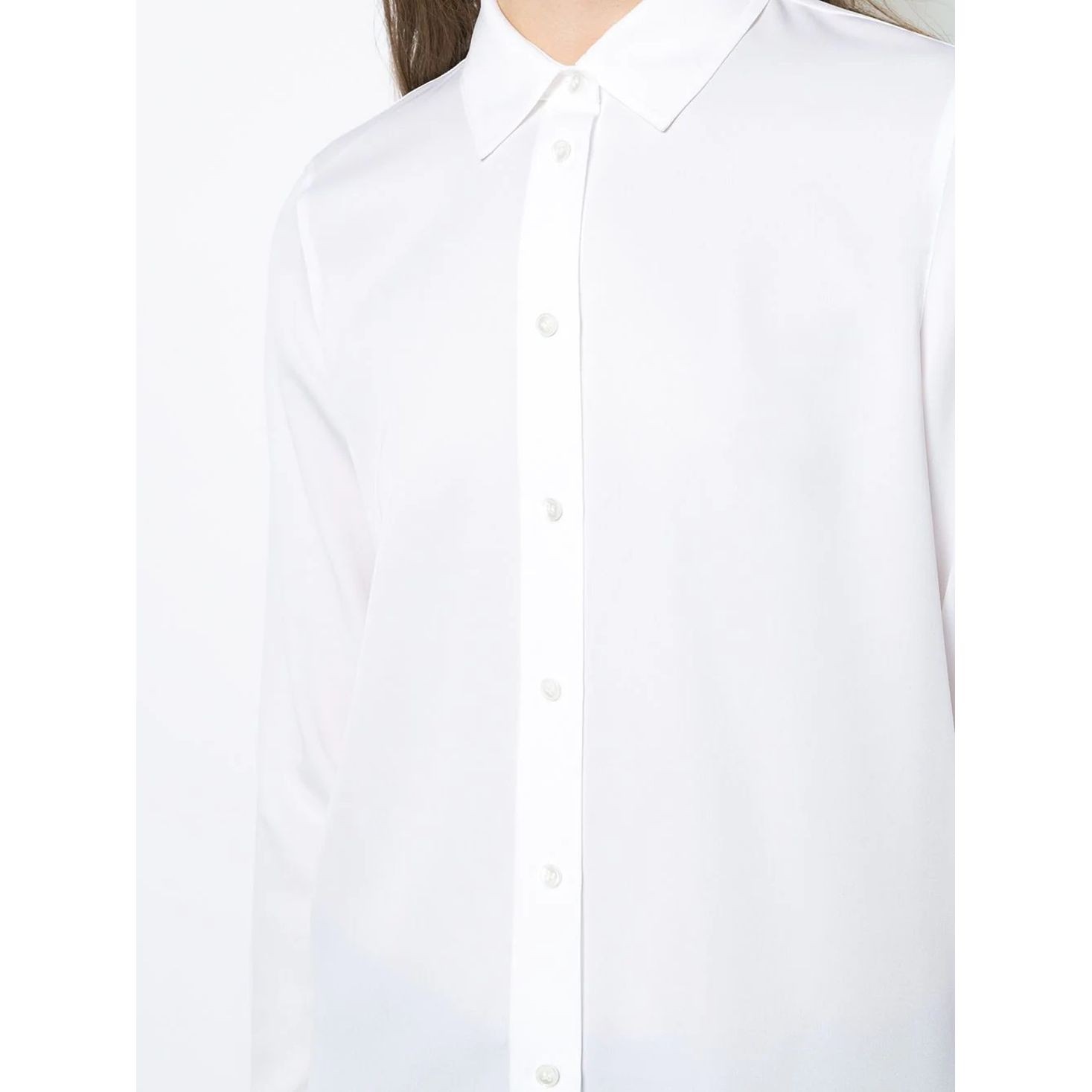 VINCE Marškiniai ilgomis rankovėmis moterims, Balta, Slim fitted blouse 4