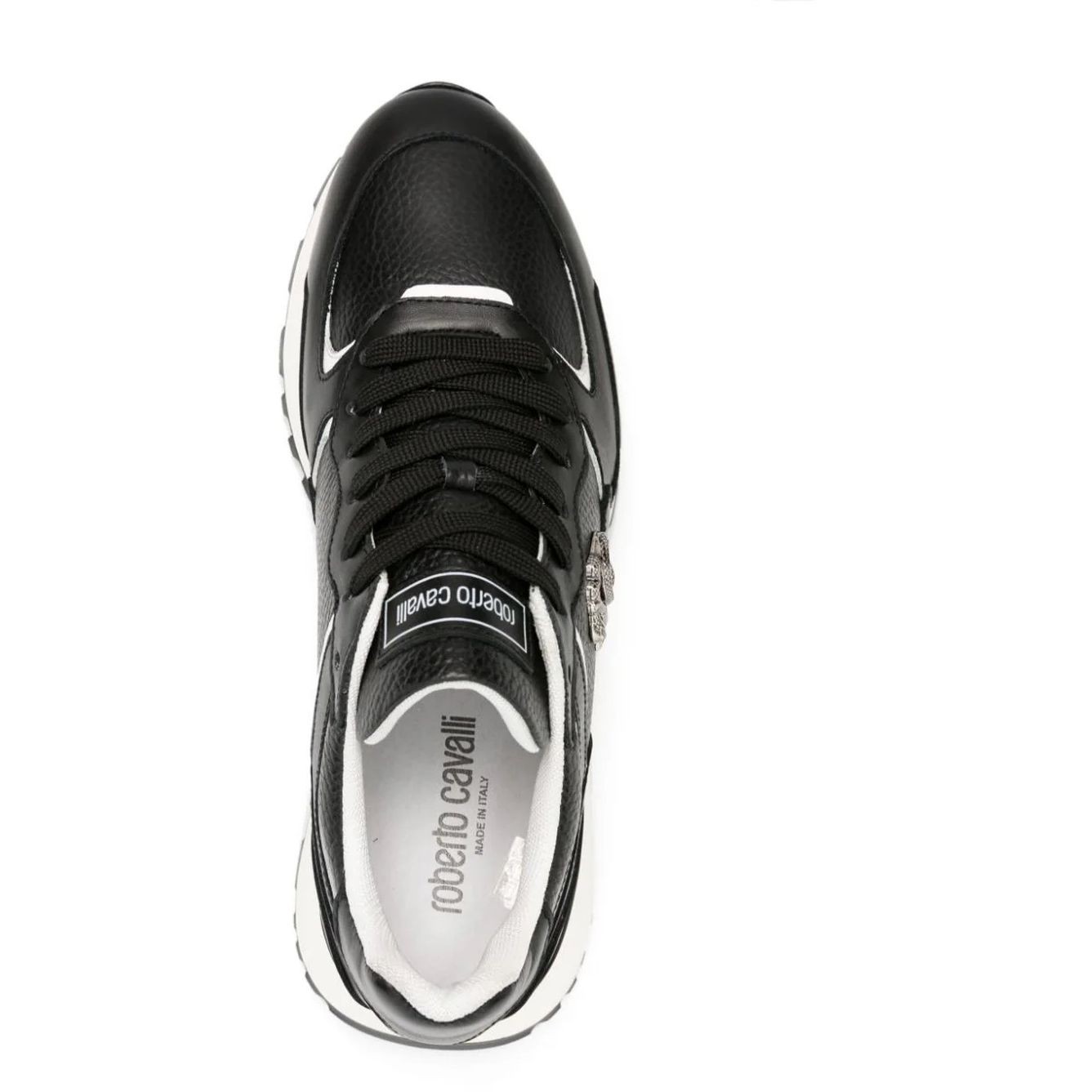 ROBERTO CAVALLI Laisvalaikio bateliai vyrams, Juoda, Sneakers 4