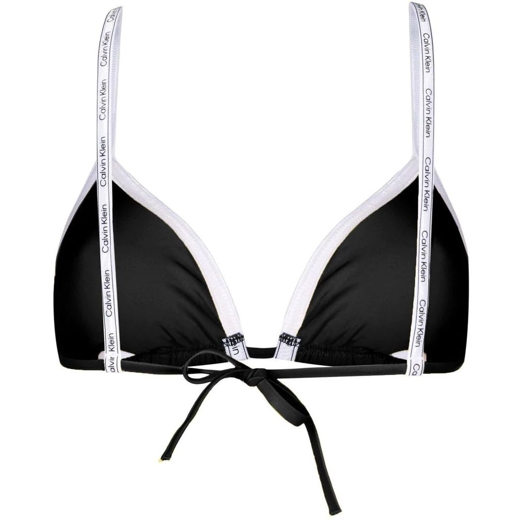 CALVIN KLEIN UW Viršutinė kostiumėlio dalis moterims, Juoda, Swim one shoulder top 2
