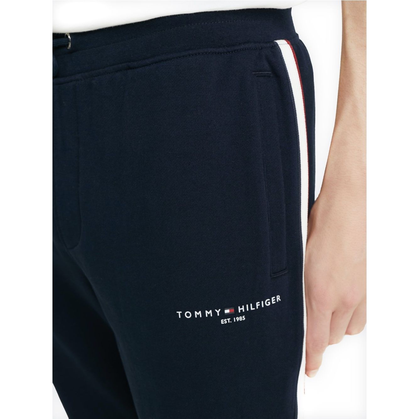 TOMMY HILFIGER Sportinės kelnės vyrams, Mėlyna, Global stripe tape sweatpant 3